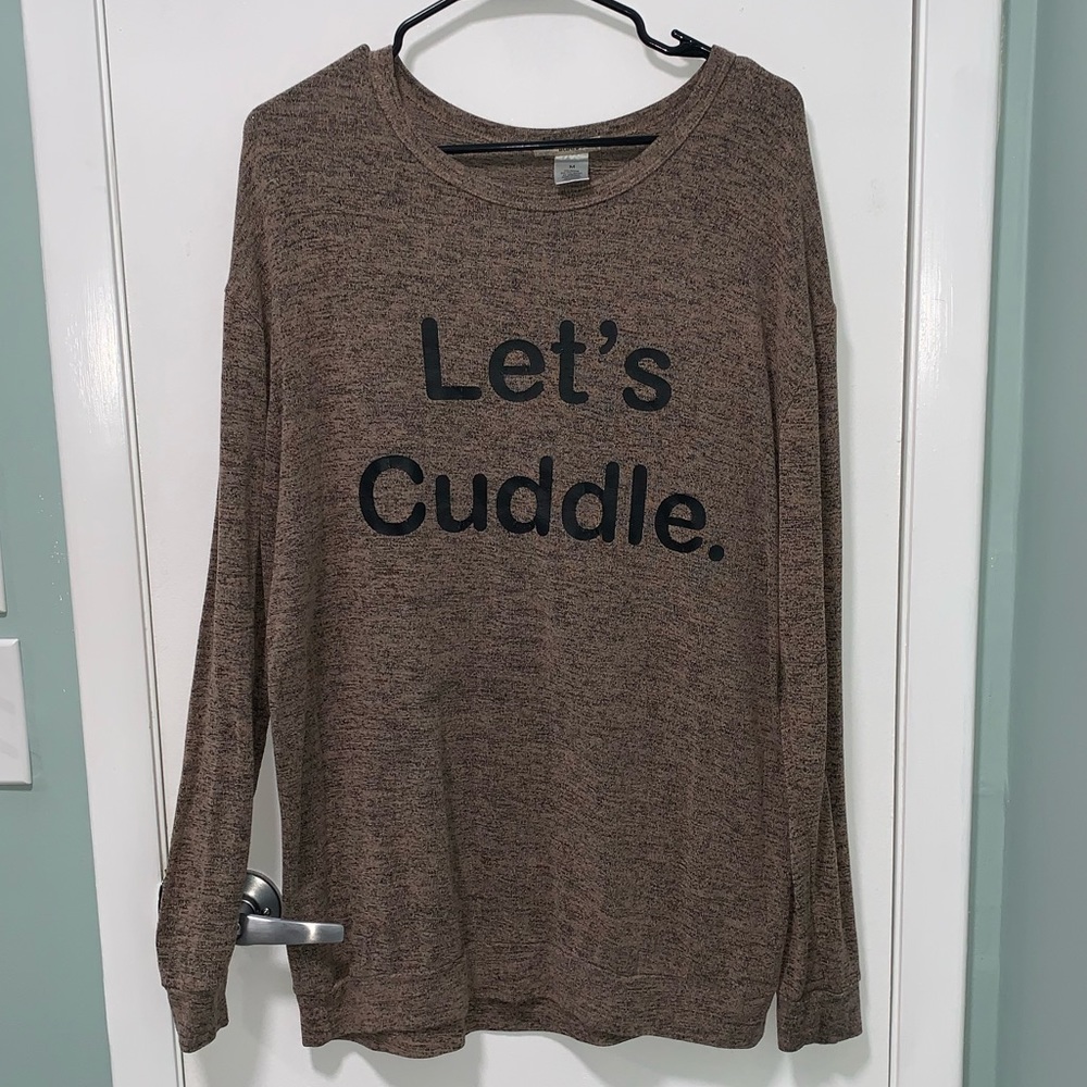 LETS CUDDLE oversized sweater